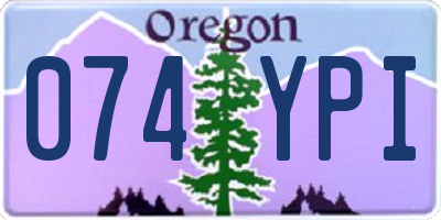 OR license plate 074YPI