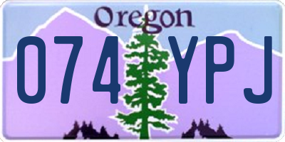 OR license plate 074YPJ