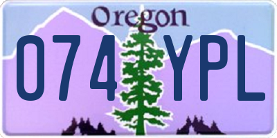 OR license plate 074YPL