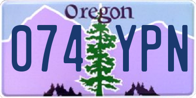 OR license plate 074YPN