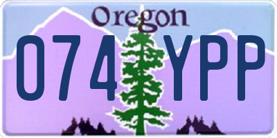 OR license plate 074YPP