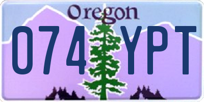 OR license plate 074YPT