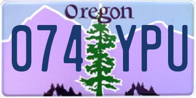 OR license plate 074YPU