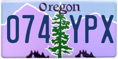 OR license plate 074YPX