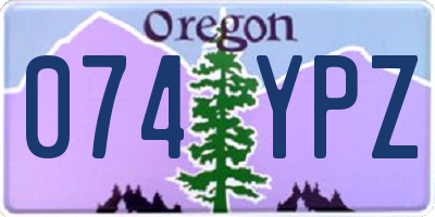 OR license plate 074YPZ