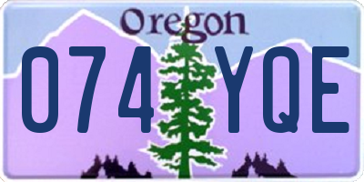 OR license plate 074YQE