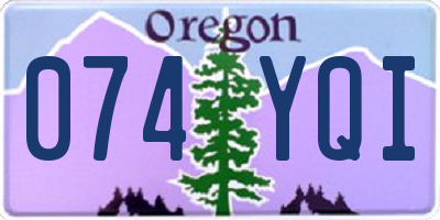 OR license plate 074YQI