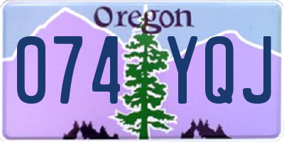 OR license plate 074YQJ