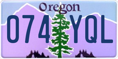 OR license plate 074YQL