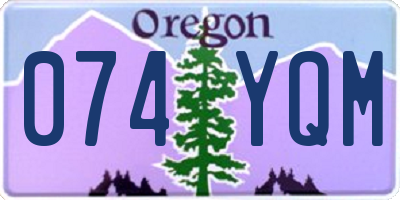 OR license plate 074YQM