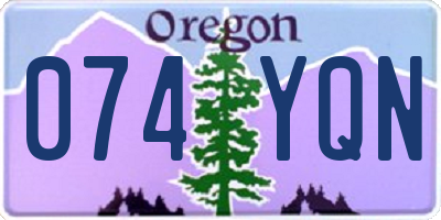 OR license plate 074YQN