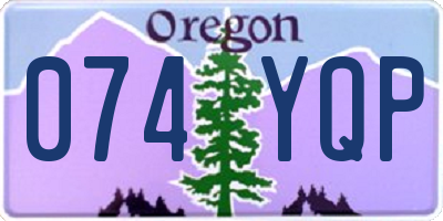 OR license plate 074YQP