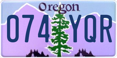OR license plate 074YQR