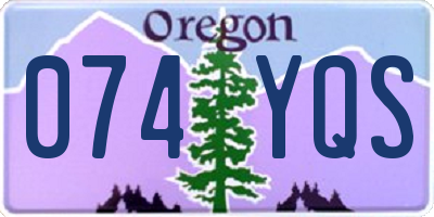 OR license plate 074YQS