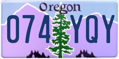 OR license plate 074YQY