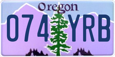 OR license plate 074YRB