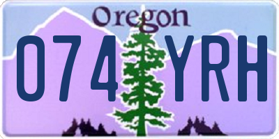 OR license plate 074YRH