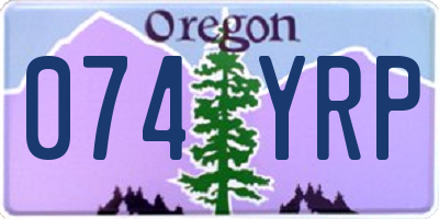 OR license plate 074YRP
