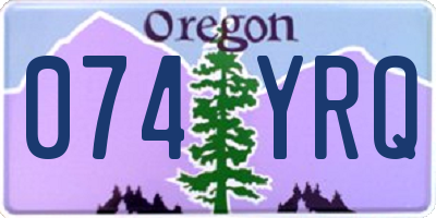OR license plate 074YRQ