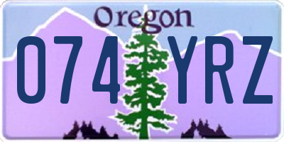 OR license plate 074YRZ