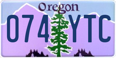 OR license plate 074YTC