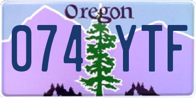 OR license plate 074YTF