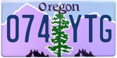 OR license plate 074YTG