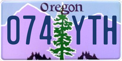 OR license plate 074YTH