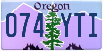 OR license plate 074YTI