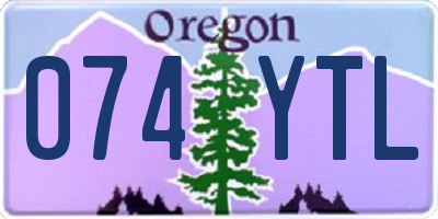 OR license plate 074YTL