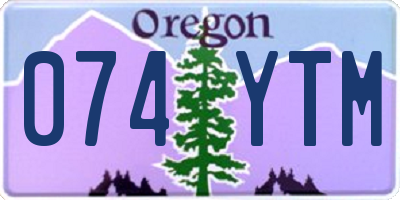 OR license plate 074YTM