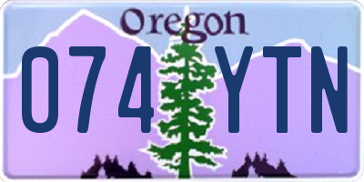 OR license plate 074YTN