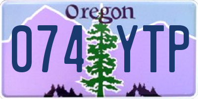 OR license plate 074YTP