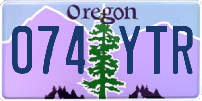 OR license plate 074YTR