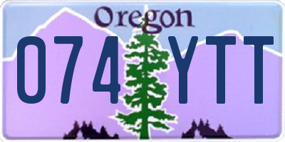 OR license plate 074YTT