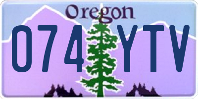 OR license plate 074YTV
