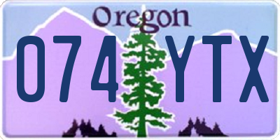 OR license plate 074YTX