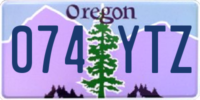 OR license plate 074YTZ