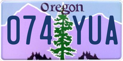 OR license plate 074YUA