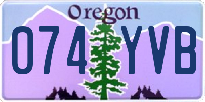 OR license plate 074YVB