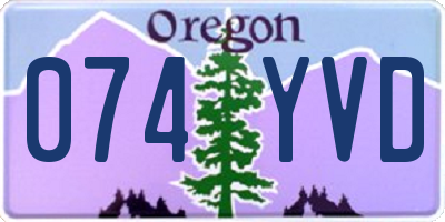 OR license plate 074YVD