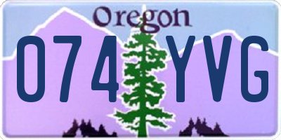 OR license plate 074YVG