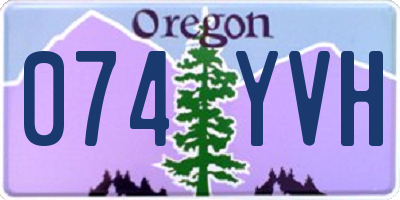 OR license plate 074YVH