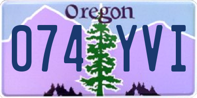 OR license plate 074YVI
