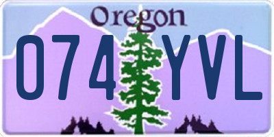 OR license plate 074YVL