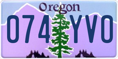OR license plate 074YVO