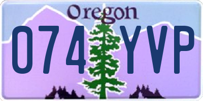 OR license plate 074YVP