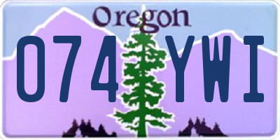 OR license plate 074YWI