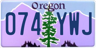 OR license plate 074YWJ