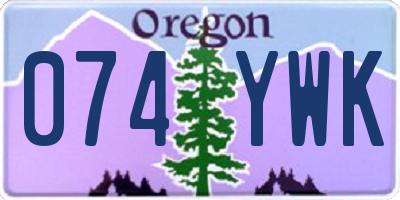 OR license plate 074YWK